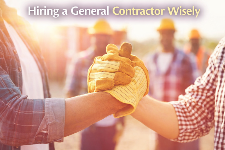 Hiring a general contractor in Memphis, TN with construction team standing at active job site.